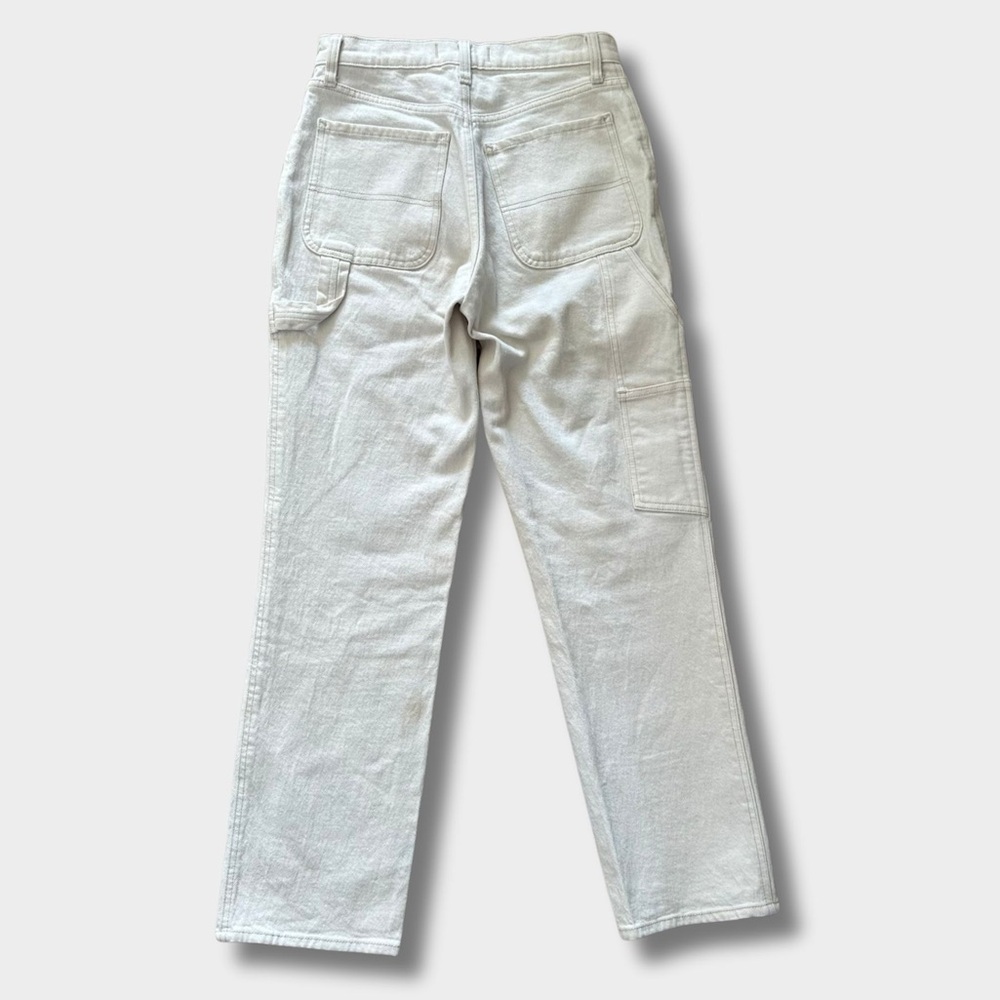 Abercrombie & Fitch White 90s Straight Ultra High Rise Size 27R Gorpcore Utility